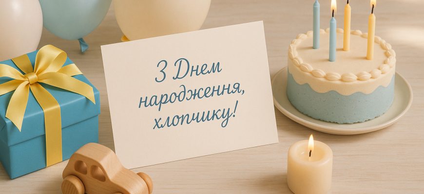 Привітання з Днем народження хлопчику