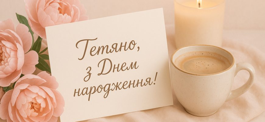 Привітання з Днем народження Тетяні