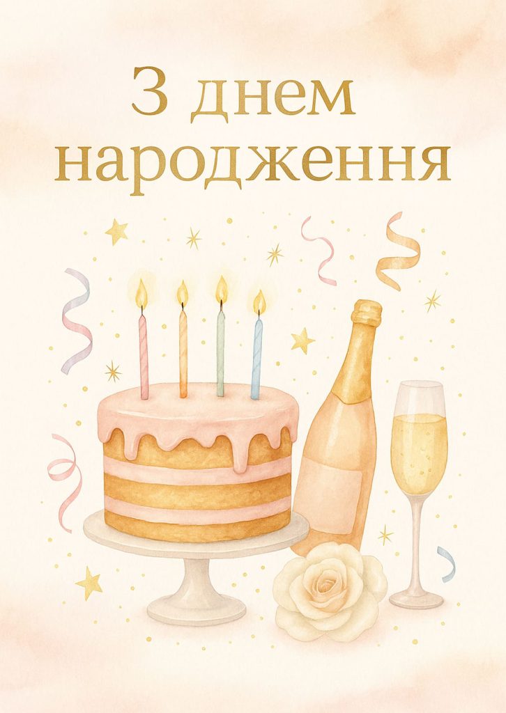 сучасна картинка з Днем народження жінці для оригінального привітання
