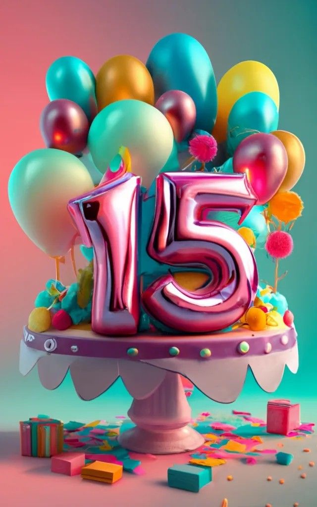 картинка 1 привітання з 15 річчям дівчині